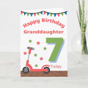 Happy 7th Birthday Grandtochter Karte