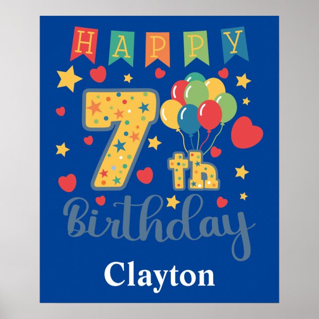 Happy 7th Birthday Poster (Vorne)