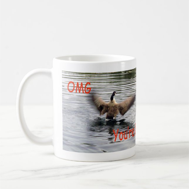 Happy 80. Geburtstag Gänseflattern Kaffeetasse (Links)