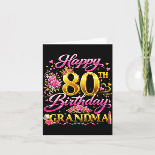 Happy 80. Geburtstag Oma 80 und Fabelhaft 80 Jahre Karte