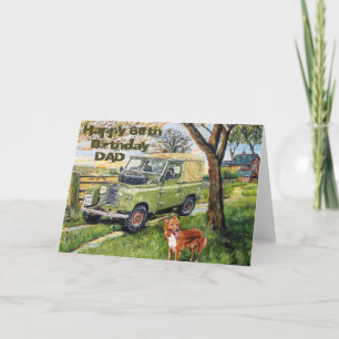 Happy 80. Geburtstagskarte für Vater Karte