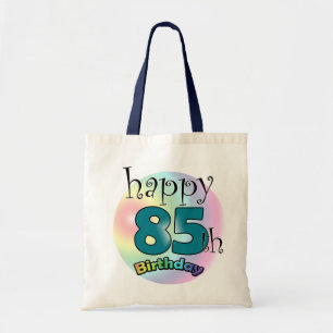 Happy 85. Geburtstag (blauw) Tragetasche