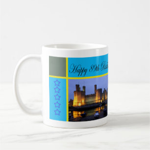 Happy 89. Geburtstag Caernarfon Castle Kaffeetasse