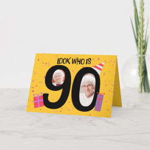 Happy 90. Geburtstag Big 90 Picture Frame Feiertagskarte