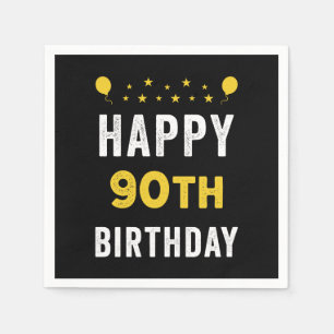 Happy 90. Geburtstag Nichtagierendes Party Serviette