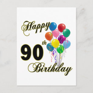 Happy 90. Geburtstagsgeschenke und Geburtstagsklei Postkarte