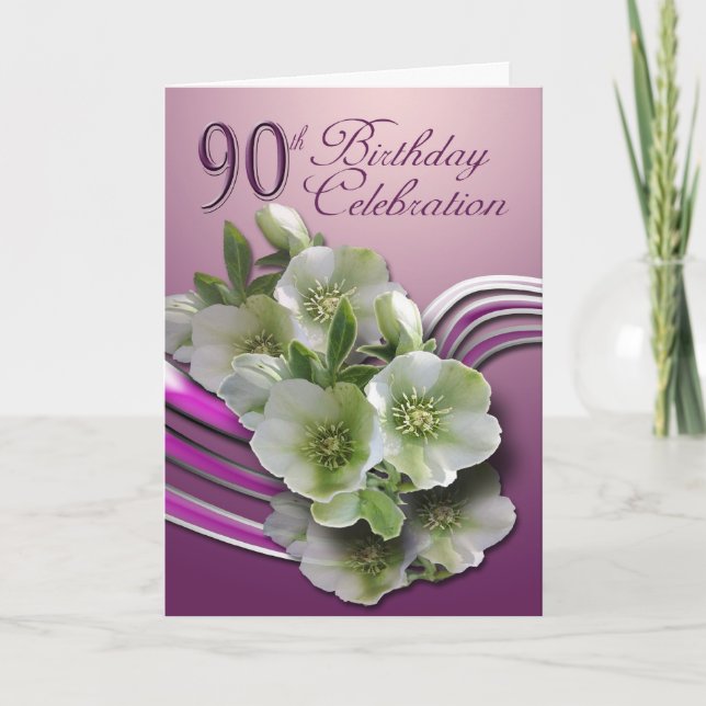 Happy 90th Birthday Greeting Card Karte (Vorderseite)