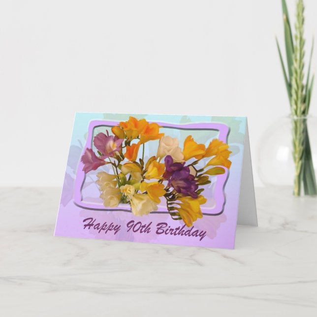Happy 90th Birthday Greeting Card Karte (Vorderseite)
