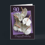 Happy 90th Birthday Greeting Card Karte<br><div class="desc">Eine einfache,  aber elegante Karte zum Feiern eines 90. Geburtstages. Ich bin froh,  eine meiner Karten für Sie anpassen zu können und Sets von Karten und Einladungen für Ihren besonderen Anlass zu erstellen.</div>