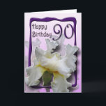 Happy 90th Birthday Greeting Card Karte<br><div class="desc">Eine einfache,  aber elegante Karte zum Feiern eines 90. Geburtstages. Ich bin froh,  eine meiner Karten für Sie anpassen zu können und Sets von Karten und Einladungen für Ihren besonderen Anlass zu erstellen.</div>