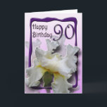 Happy 90th Birthday Greeting Card Karte<br><div class="desc">Eine einfache,  aber elegante Karte zum Feiern eines 90. Geburtstages. Ich bin froh,  eine meiner Karten für Sie anpassen zu können und Sets von Karten und Einladungen für Ihren besonderen Anlass zu erstellen.</div>