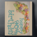 Happy 90th Colorful Birthday Fotoplatte<br><div class="desc">Karo aus dem Design von Classieladiee! Personalisieren Sie Ihre eigenen Waren auf einem meiner Produkte, indem Sie einfach auf die Schaltfläche Anpassen klicken, um Ihren eigenen Namen oder Text einzufügen, um ein einzigartiges Produkt zu machen. Versuchen Sie, Text mit verschiedenen Schriftart hinzuzufügen und sehen Sie sich eine Vorschau Ihres Designs...</div>