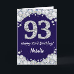 Happy 93. Geburtstag Navy Blue und Silver Glitzer Karte<br><div class="desc">Happy 93. Geburtstag Navy Blue und Silver Glitzer Card mit personalisiertem Namen. Für weitere Anpassungen klicken Sie bitte auf die Schaltfläche "Anpassen" und verwenden Sie unser Designwerkzeug,  um diese Vorlage zu ändern.</div>