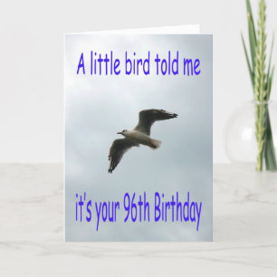 Happy 96. Geburtstag Fliegender Seagull-Vogel Karte