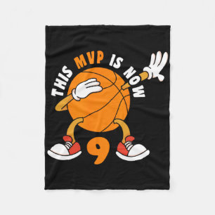 Happy 9 Geburtstag 9 Jahr alt Mvp Bysketbyll 9. Bi Fleecedecke