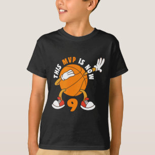 Happy 9 Geburtstag 9 Jahre alt MVP Basketball 9. B T-Shirt
