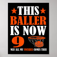 Happy 9. Geburtstag Basketball 9. Geburtstag