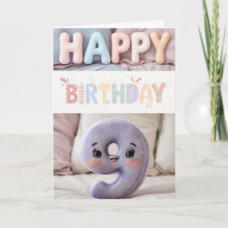 Happy 9. Geburtstagskarte Karte