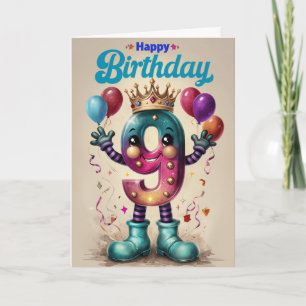 Happy 9. Geburtstagskarte Karte