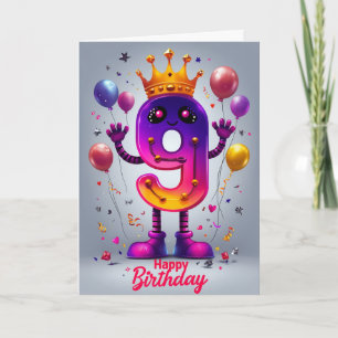 Happy 9. Geburtstagskarte Karte
