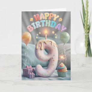 Happy 9. Geburtstagskarte Karte
