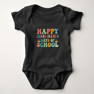 Happy (9x9)+(6x3)+1 Day of School Funny Math Grade Baby Strampler