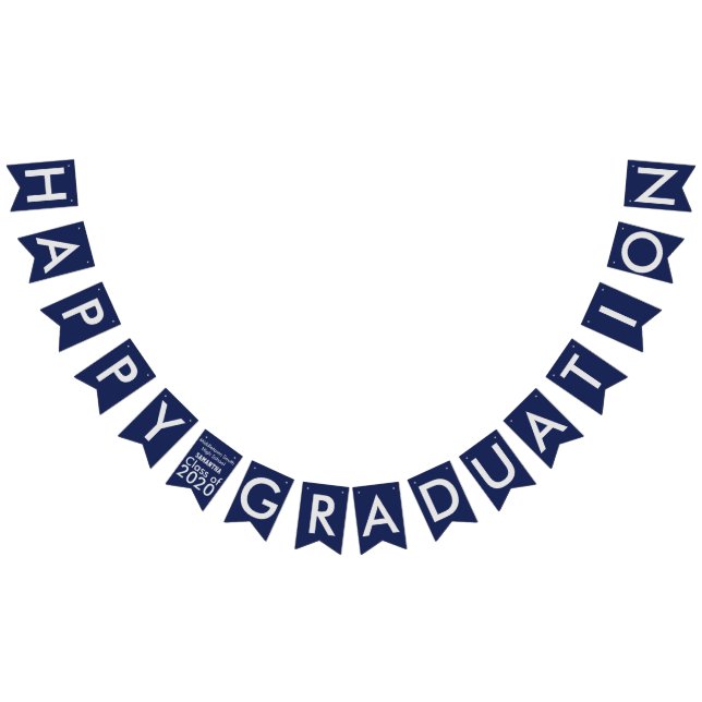 Happy Abschluss Blue School Bunting Banner (Alle)