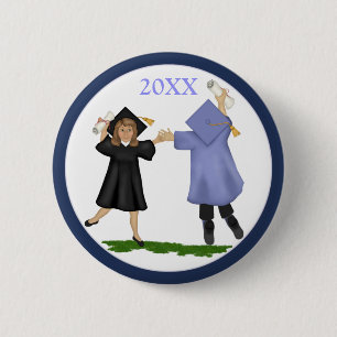 Happy Abschluss Day Graduates Button