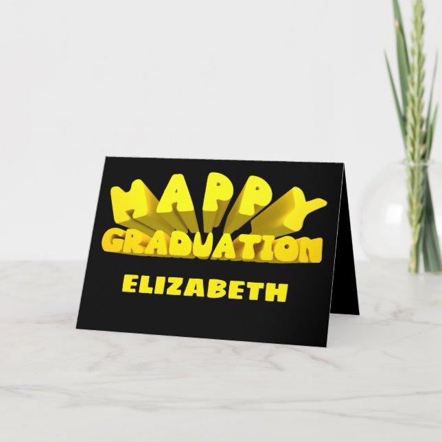 Happy Abschluss Karte (Vorderseite)