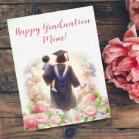 Happy Abschluss Mama mit Kleinkindern und Peonys