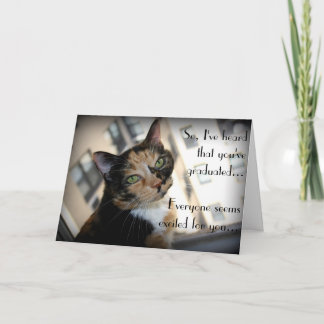 Happy Abschluss von Aloof Cat Karte