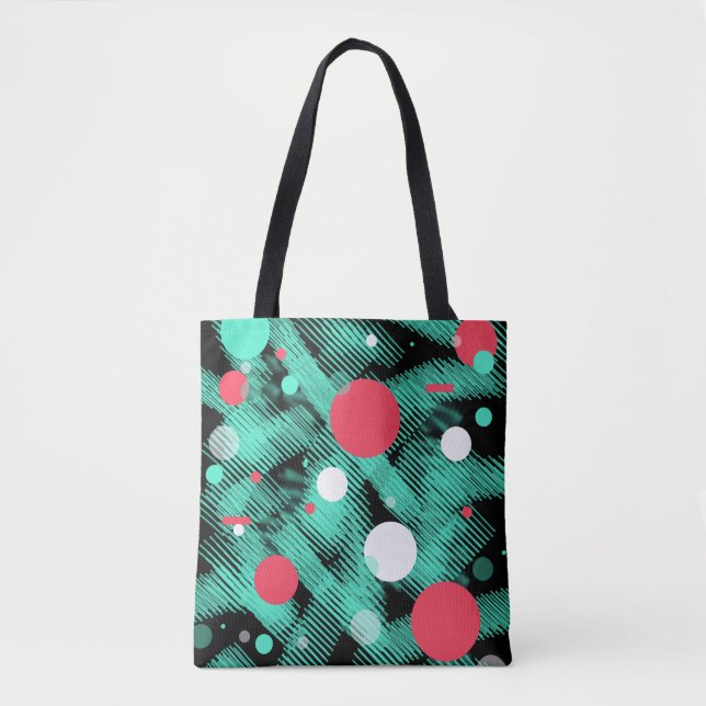 Happy Abstrakt Print Tote Bag (Vorderseite)