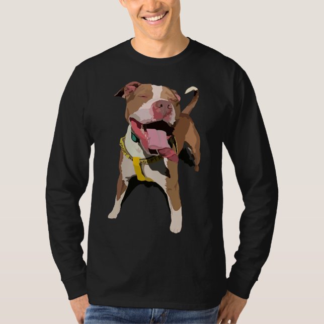 Happy Adoptable Pitbull T-Shirt (Vorderseite)