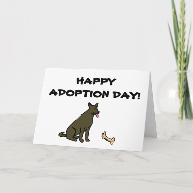 Happy Adoption Day Dog Card Karte (Vorderseite)