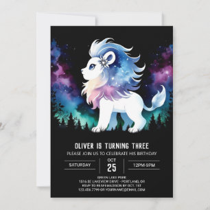 Happy Adorable Lion Birthday Einladung