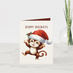 Happy Affe hinzufügen Botschaft Weihnachten