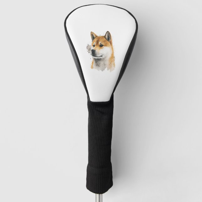 Happy Akita Dog Golf Headcover (Vorderseite)
