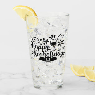 Happy Alcoholidays   Funny Christmas Drinks Spaß Glas