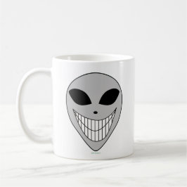 Happy Alien Smile Teeth Kosmische Science Fiction Kaffeetasse