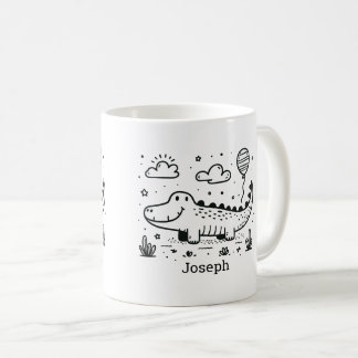 Happy Alligator mit Balloon - Niedliches Kinderzim Kaffeetasse