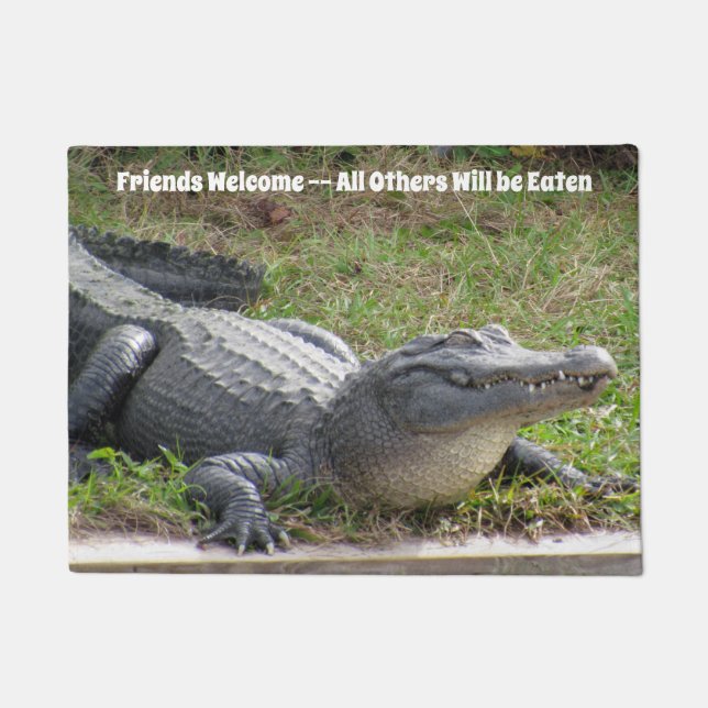Happy Alligator - Personalisiert Doormat Fußmatte (Vorderseite)