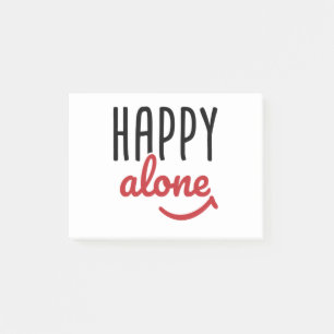 Happy Allone Single Awareness Anti-Valentine's Post-it Klebezettel