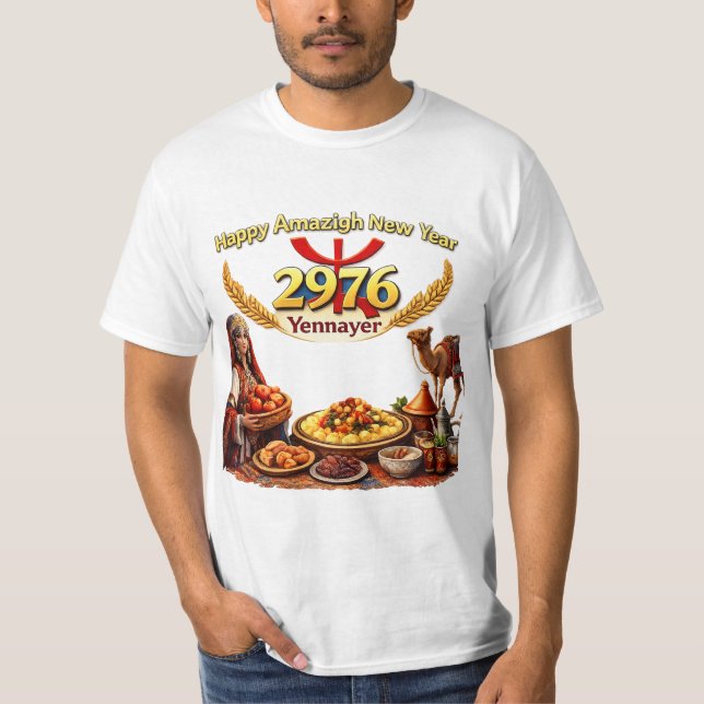 Happy Amazigh New Year Yennayer 2976 Traditional B T-Shirt (Vorderseite)