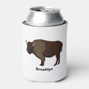 Happy American Bison Buffalo Illustration Dosenkühler