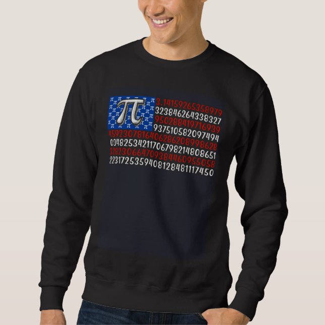 Happy American flag Pi day Mathematics Pi School T Sweatshirt (Vorderseite)