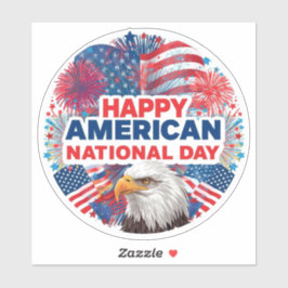 Happy American National Day Sticker