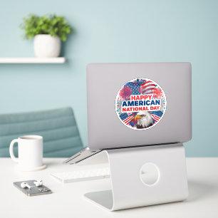 Happy American National Day Sticker