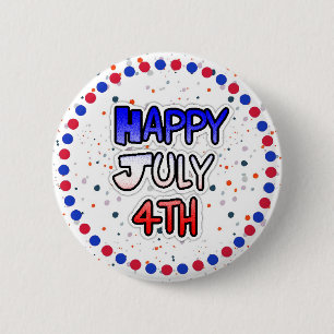 Happy Amerikanische Unabhängigkeitstag Button