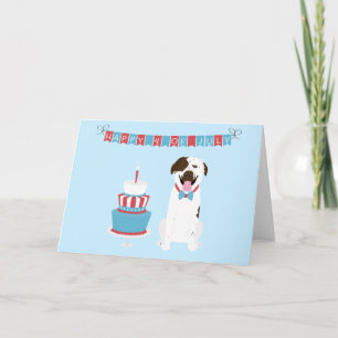 Happy Amerikanische Unabhängigkeitstag Dog Red Whi Karte