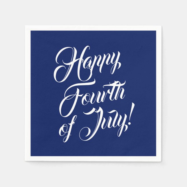Happy Amerikanische Unabhängigkeitstag Drehbuch bl Serviette (Vorderseite)
